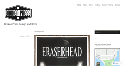 Desktop Screenshot of brokenpressdesignandprint.com